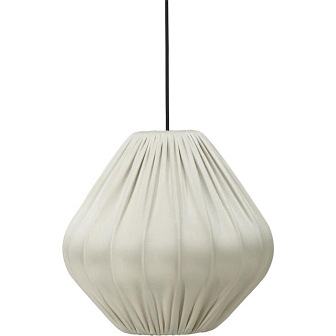 Lampa wisząca abażur Malmo aksamit offwhite